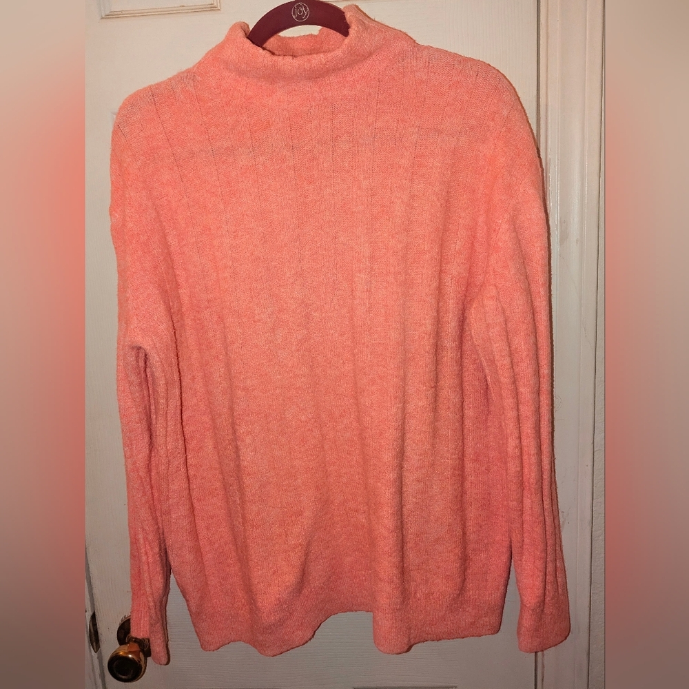 Ellie Tahari Light Pink Cozy Mock Neck Sweater - Picture 5 of 5